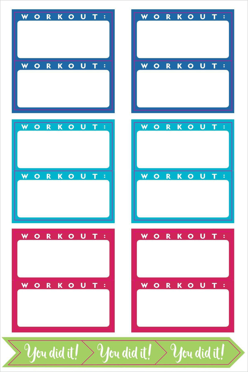 Essentials Planner Stickers - Health & Fitness - SpectrumStore SG