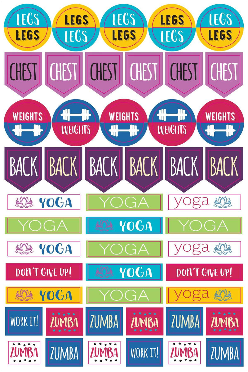 Essentials Planner Stickers - Health & Fitness - SpectrumStore SG