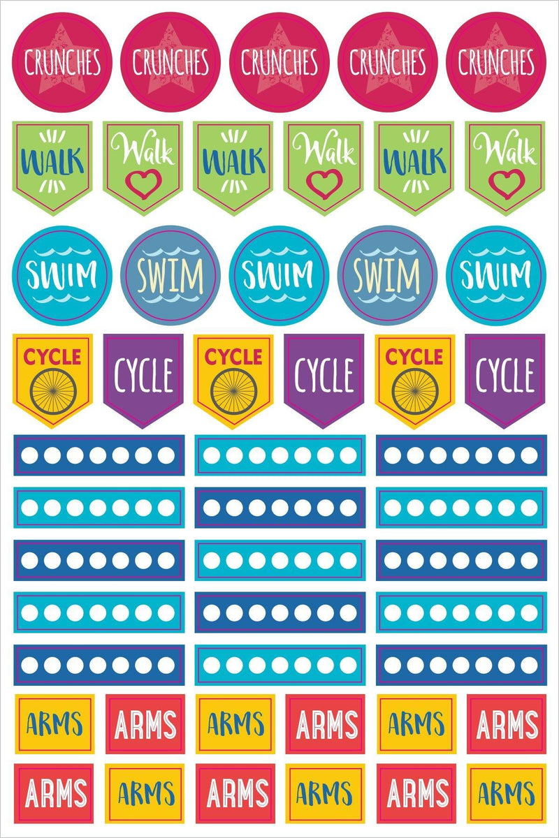 Essentials Planner Stickers - Health & Fitness - SpectrumStore SG