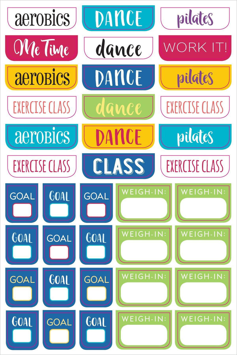 Essentials Planner Stickers - Health & Fitness - SpectrumStore SG