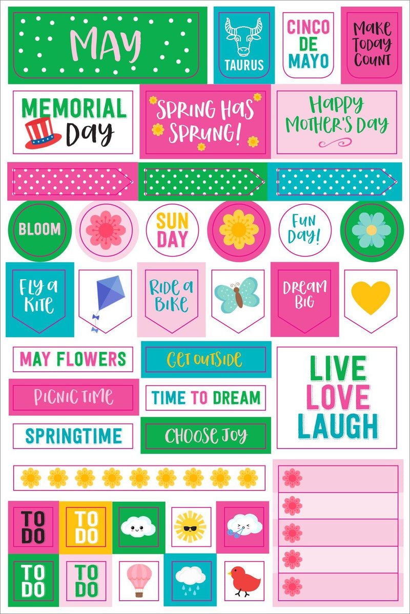 Essentials Planner Stickers - Month By Month - SpectrumStore SG