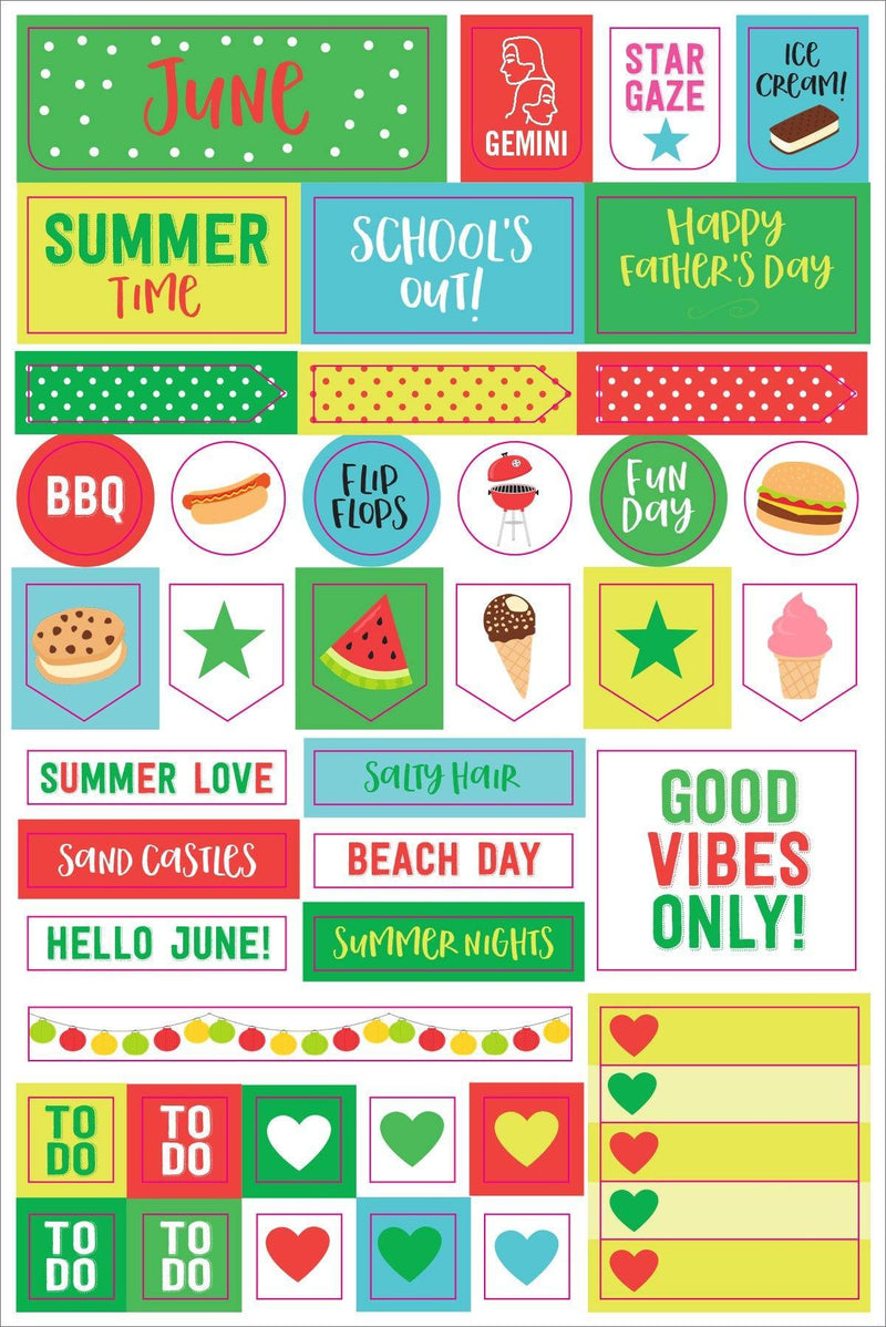 Essentials Planner Stickers - Month By Month - SpectrumStore SG