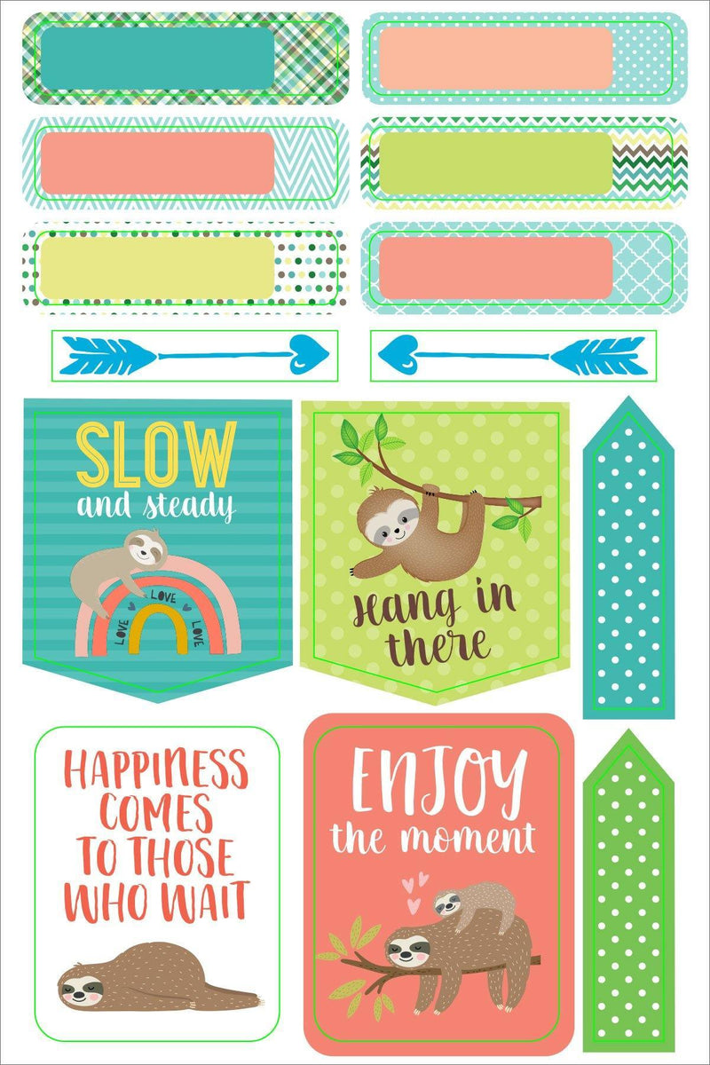 Essentials Planner Stickers - Sloth - SpectrumStore SG