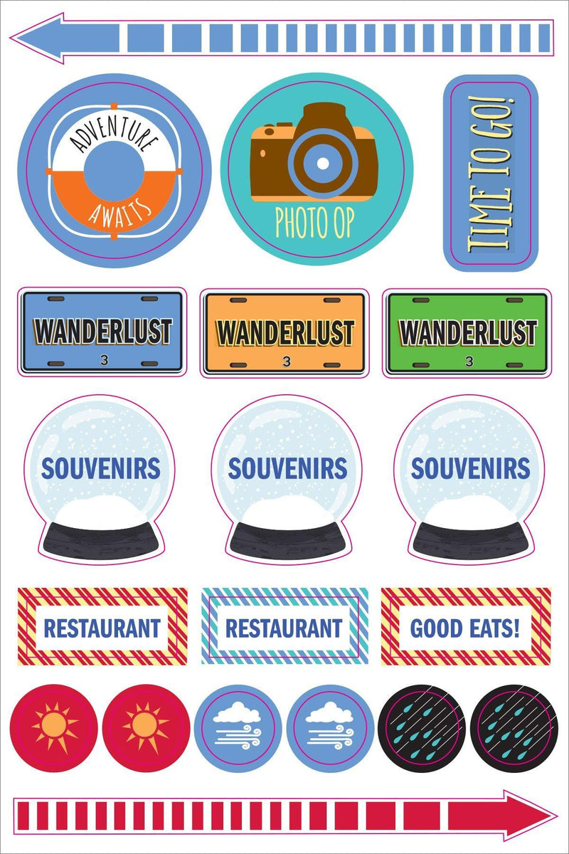 Essentials Planner Stickers - Travel - SpectrumStore SG