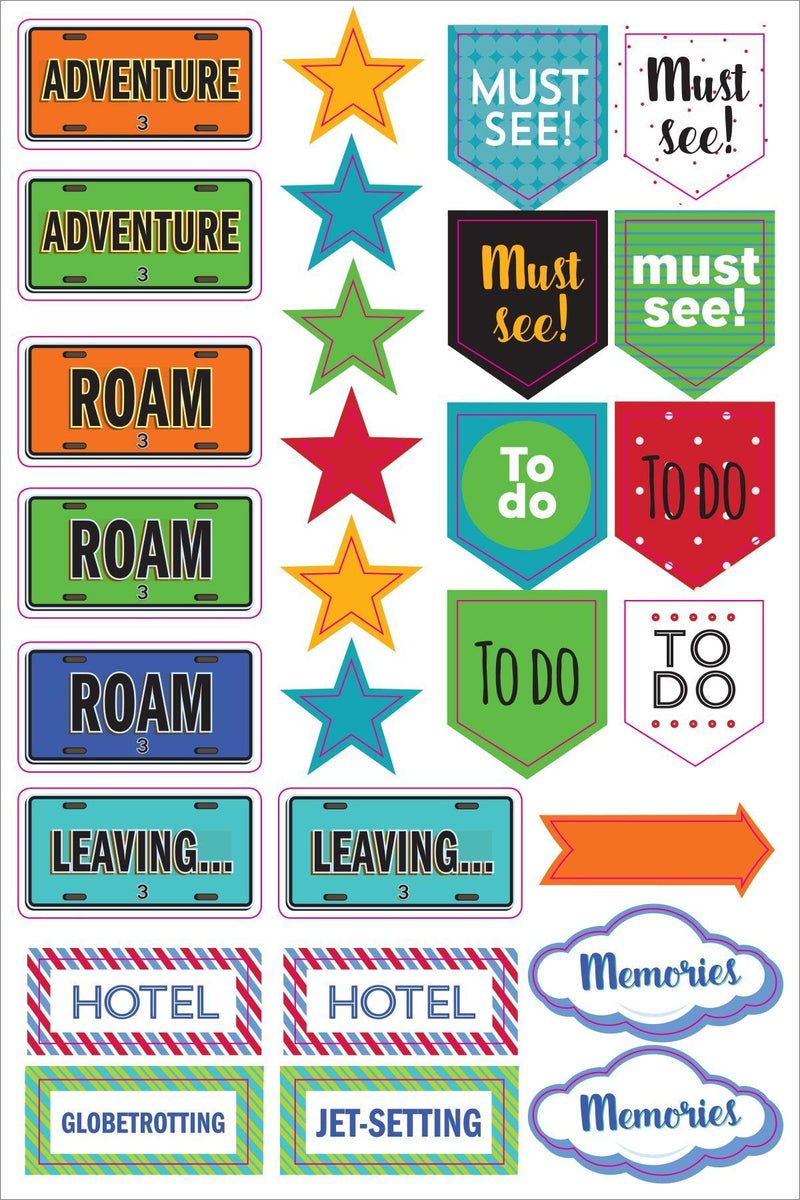 Essentials Planner Stickers - Travel - SpectrumStore SG