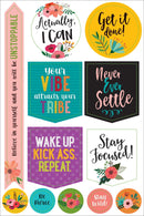 Essentials Planner Stickers - Wake Up, Kick Ass, Repeat - SpectrumStore SG