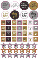 Essentials Weekly Planner Stickers - Black & Gold - SpectrumStore SG