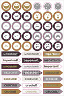 Essentials Weekly Planner Stickers - Black & Gold - SpectrumStore SG