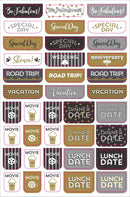 Essentials Weekly Planner Stickers - Black & Gold - SpectrumStore SG