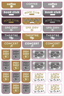 Essentials Weekly Planner Stickers - Black & Gold - SpectrumStore SG