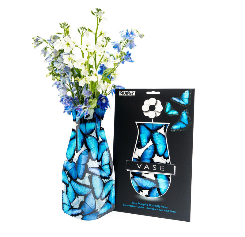 Expandable Flower Vase - Morpho Blue Butterfly - SpectrumStore SG