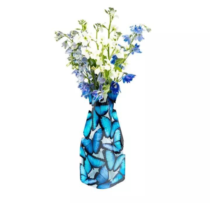 Expandable Flower Vase - Morpho Blue Butterfly - SpectrumStore SG