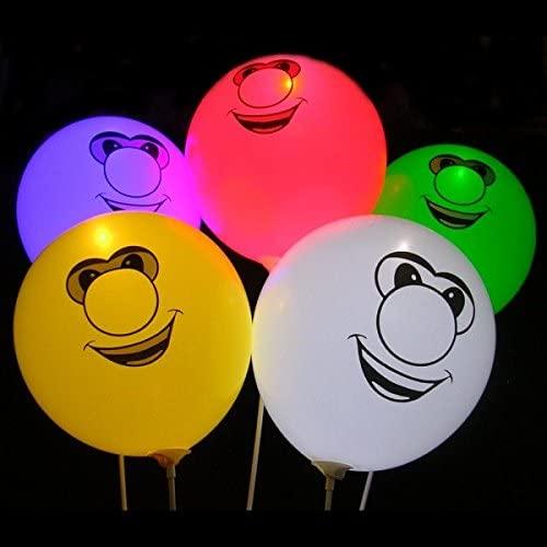 Faces Light Up Balloons - 5 Pack - SpectrumStore SG