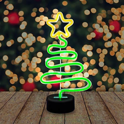 Festive Christmas Tree Neon Light - SpectrumStore SG