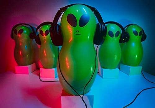 Flashing Alien Light Up Balloons - 5 Pack - SpectrumStore SG