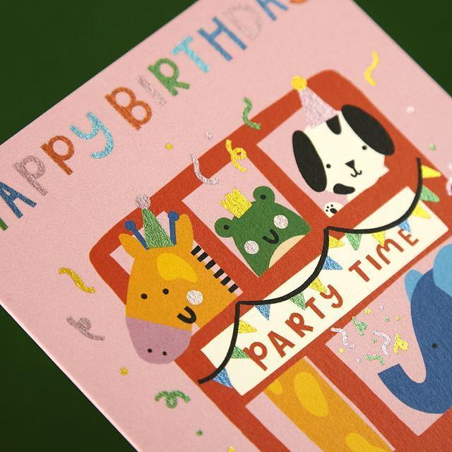 Fun Time Animal Party Bus Card - SpectrumStore SG