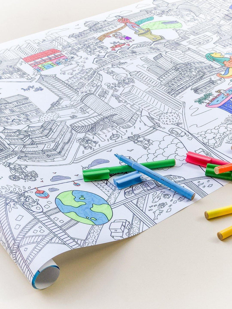 Giant Colouring Poster Of Singapore - SpectrumStore SG