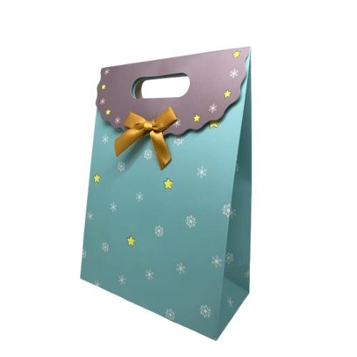 Gift Bag - Blue Stars & Snowflakes - SpectrumStore SG