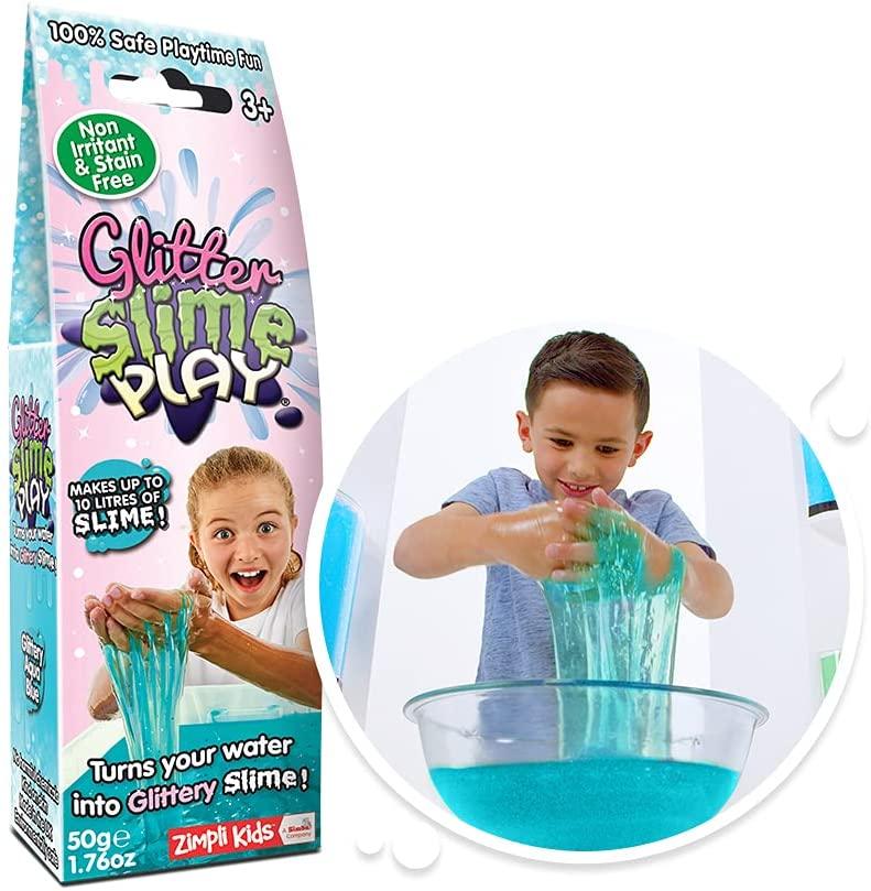 Glitter Slime Play 50g - Glittery Aqua Blue - SpectrumStore SG
