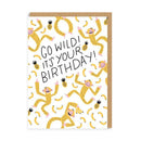 Go Wild Birthday Monkey Greeting Card - SpectrumStore SG