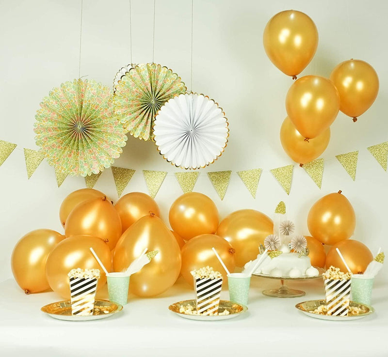 Gold Light Up Balloons - 5 Pack - SpectrumStore SG