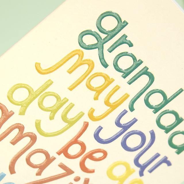 ‘Grandad May Your Day Be As Amazing As You Are’ Typographic Card - SpectrumStore SG