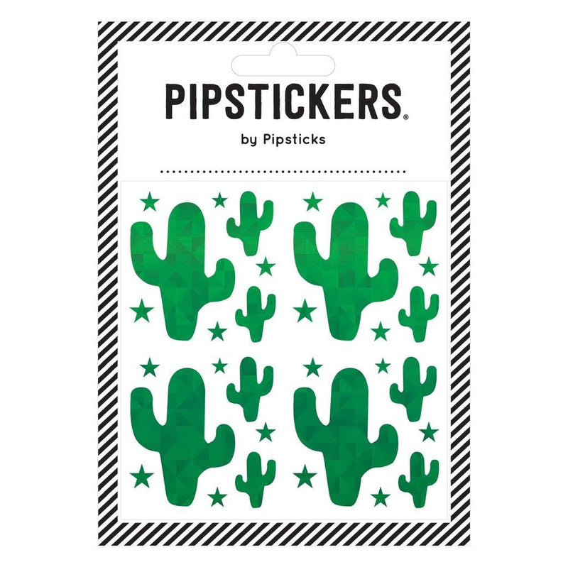 Green Holographic Cactus Sticker - SpectrumStore SG