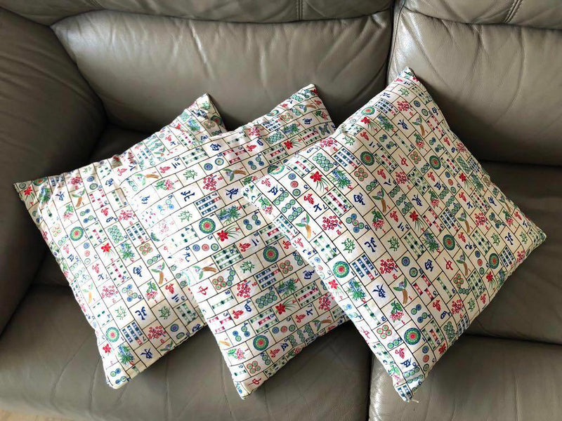 Handmade Mahjong Fabric Cushion Cover - SpectrumStore SG