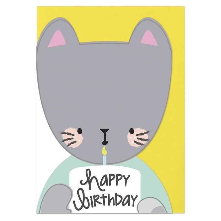 Happy Birthday Card - Cat - SpectrumStore SG