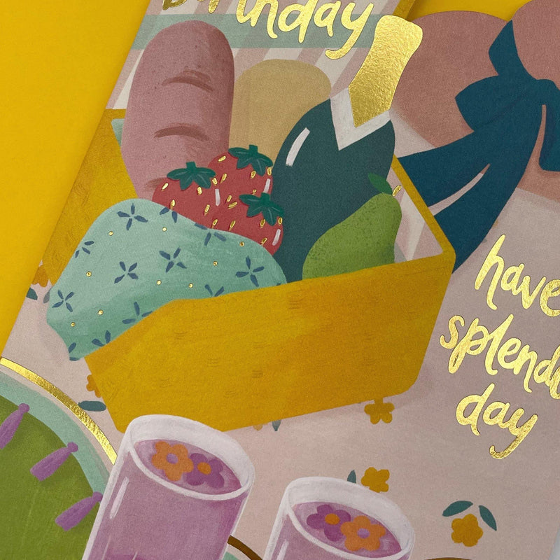 'Happy Birthday, Have A Splendid Day' Picnic Birthday Card - SpectrumStore SG