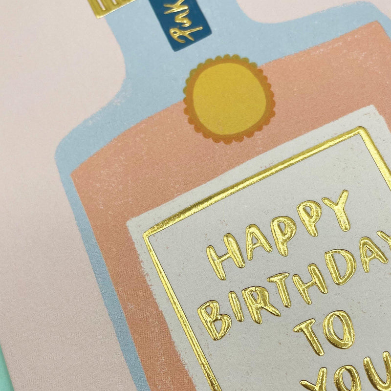 'Happy Birthday to you' Pink Gin Birthday Card - SpectrumStore SG
