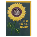 'Here For You Always' Gorgeous Sunflower Luxury Thinking Of You Card - SpectrumStore SG