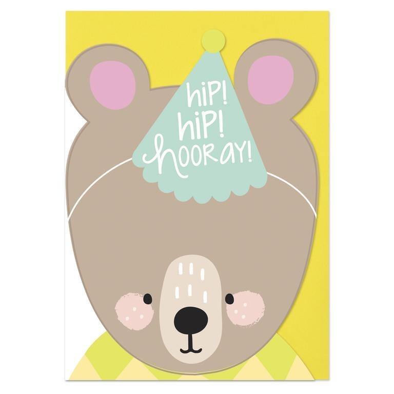 Hip! Hip! Hooray Card! - Bear - SpectrumStore SG