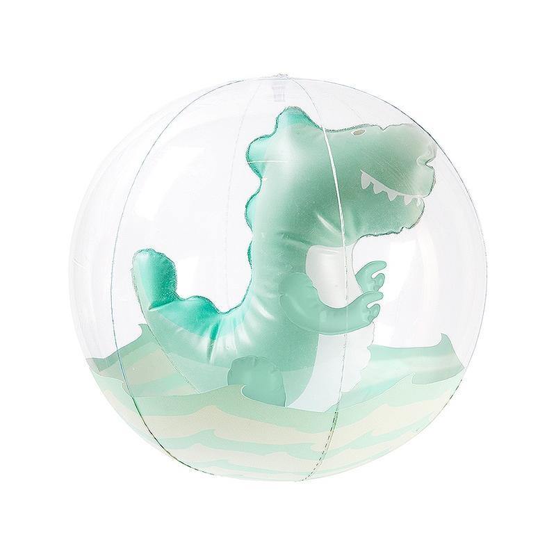 Inflatable 3D Beach Ball - Surfing Dino - SpectrumStore SG