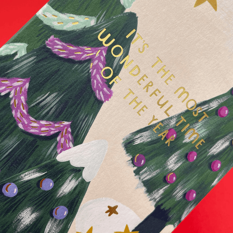 'It's The Most Wonderful Time of The Year' Tree Christmas Card - SpectrumStore SG