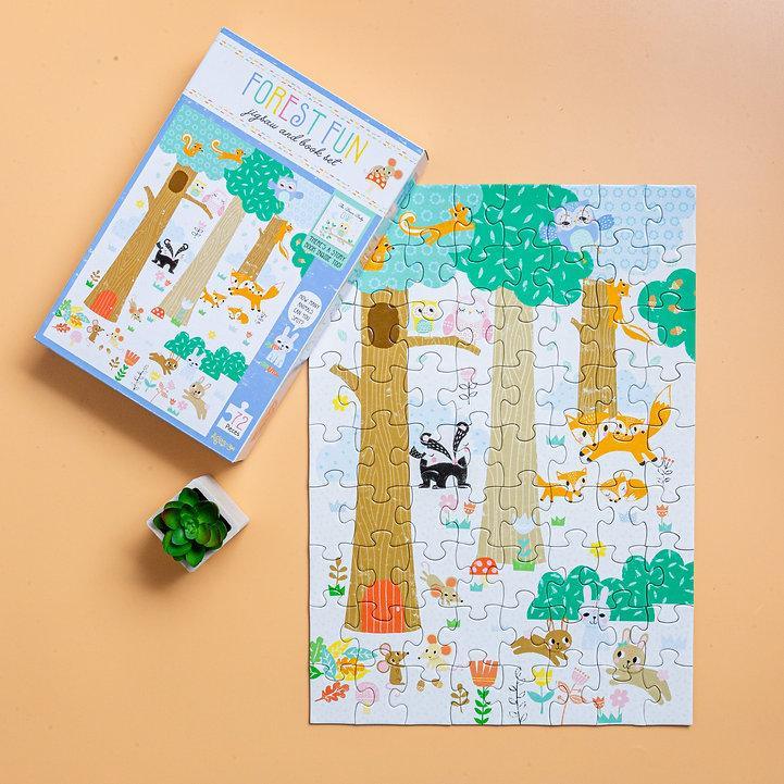 Jigsaw & Book Set - Forest Fun - SpectrumStore SG