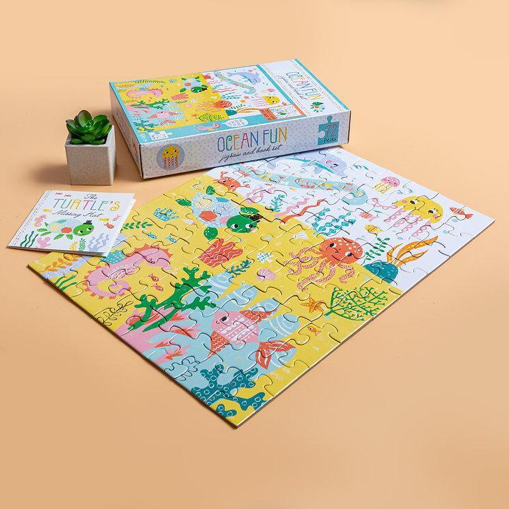 Jigsaw & Book Set - Ocean Fun - SpectrumStore SG