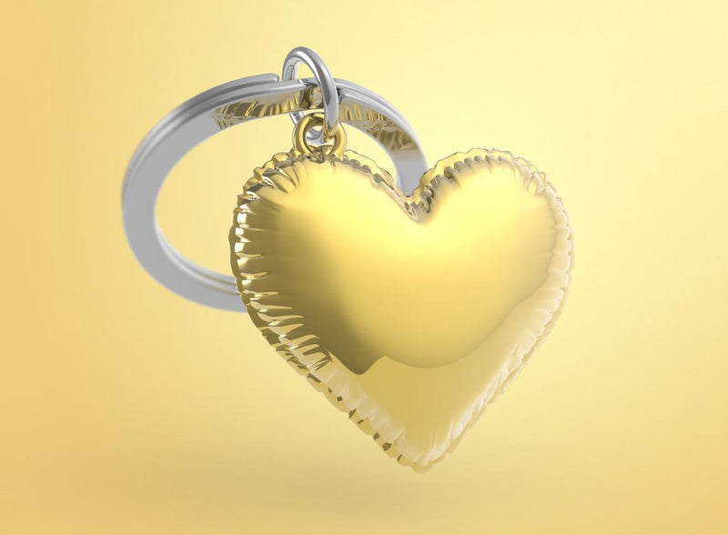 Keyring Party Balloon Heart Shape - SpectrumStore SG