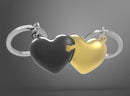 Keyring Puzzle Heart Gold & Dark Grey - SpectrumStore SG