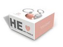 Keyring Puzzle Heart Rose Gold & Silver - SpectrumStore SG