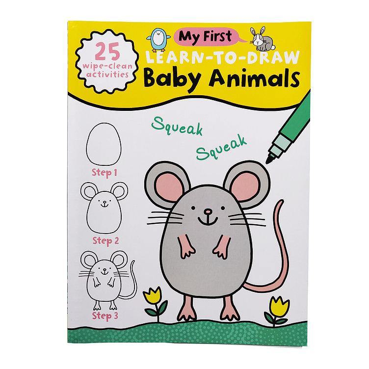 Learn to Draw Baby Animals - Wipe Clean Book - SpectrumStore SG