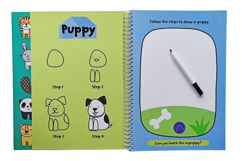 Learn to Draw Baby Animals - Wipe Clean Book - SpectrumStore SG