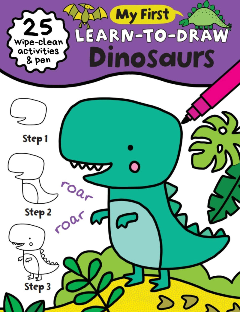 Learn to Draw Dinosaurs - Wipe Clean Book - SpectrumStore SG