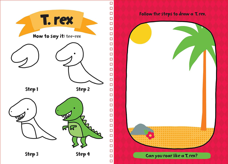 Learn to Draw Dinosaurs - Wipe Clean Book - SpectrumStore SG