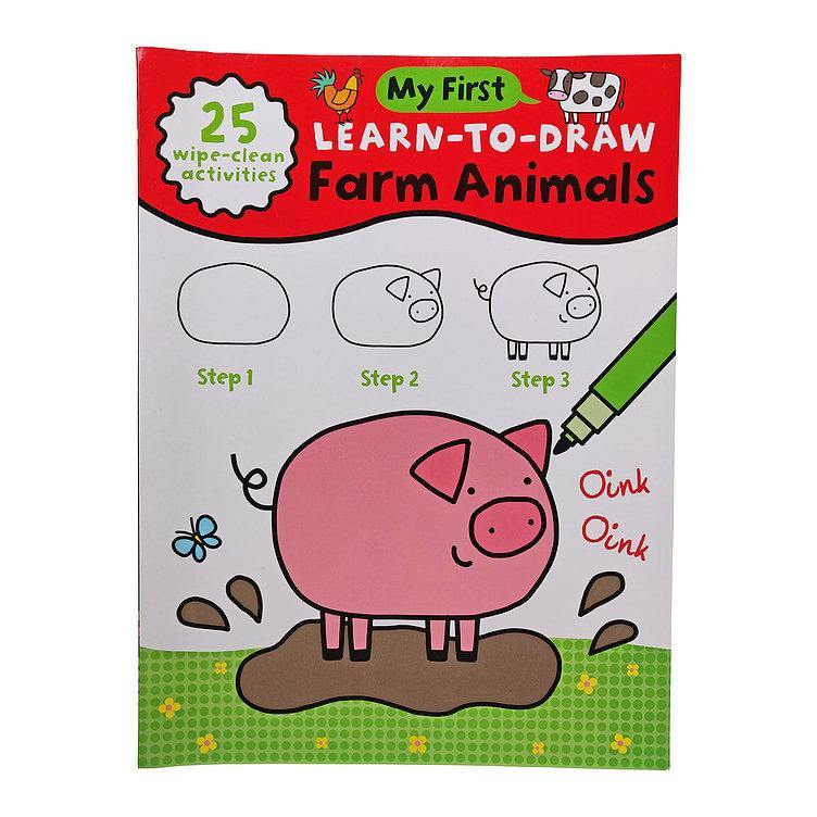 Learn to Draw Farm Animals - Wipe Clean Book - SpectrumStore SG