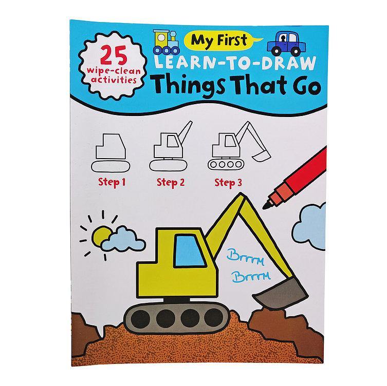 Learn to Draw Things That Go - Wipe Clean Book - SpectrumStore SG
