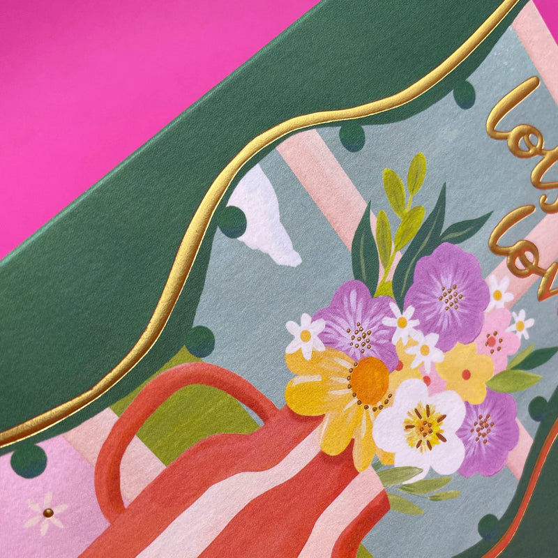 'Lots Of Love' Card with Cute Window Scene - SpectrumStore SG