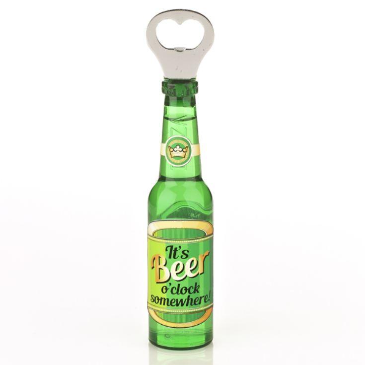 Magnetic Beer Bottle Shaped Bottle Opener - It's Beer O'clock - SpectrumStore SG