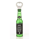 Magnetic Beer Bottle Shaped Bottle Opener - Sod Calm, Drink Beer - SpectrumStore SG