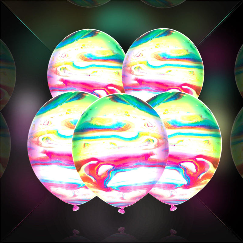 Marble Light Up Balloons - 5 Pack - SpectrumStore SG